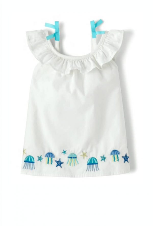 Petit haut blanc 100 pour cent coton Gymboree
