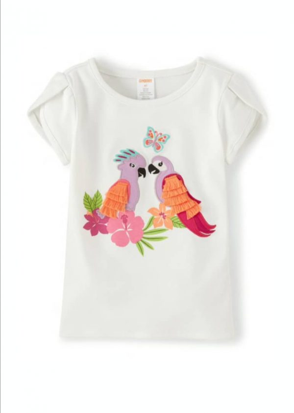 Joli t shirt blanc 100 pour cent coton Gymboree